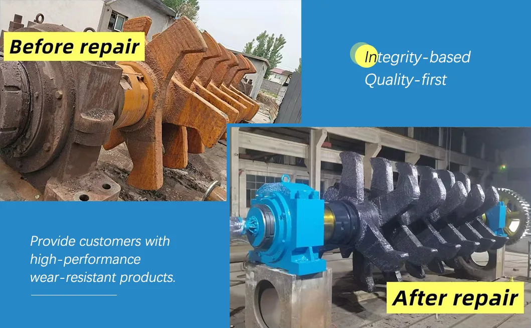 Naprawa pojedynczego walca maszyny do spiekania