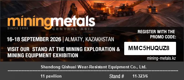 Odporny na zużycie sprzęt Shandong Qishuai weźmie udział w MININGWORLD CENTRAL ASIA 2026 w Ałmaty